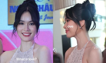 Á hậu Phương Anh "bắt trend" ghép chữ khoe mũi cao khiến ai cũng xuýt xoa