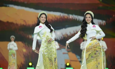 Mãn nhãn phần trình diễn áo dài của 35 thí sinh Hoa hậu Việt Nam 2022