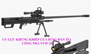 Uy lực khủng khiếp của súng bắn tỉa NTW-20