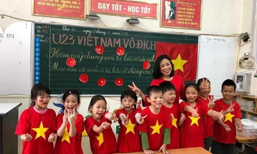 Video dự thi 'ấn tượng U23 Việt Nam': Cổ vũ U23 trong trường tiểu học