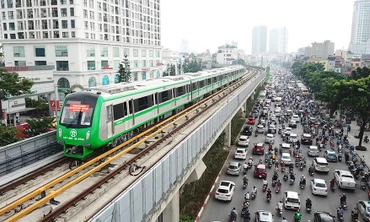 Ngắm tàu đường sắt Cát Linh - Hà Đông từ trên cao