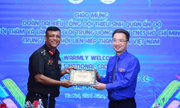 Bí thư T.Ư Đoàn tiếp xã giao Tổng đội Thiếu sinh quân Ấn Độ