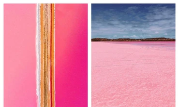 Kỳ lạ hồ nước màu hồng, đỏ, cam theo giờ