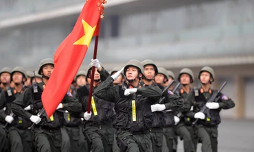 Toàn cảnh lễ diễu hành oai nghiêm của lực lượng Cảnh sát cơ động