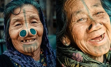 Bí ẩn về cách làm đẹp kỳ dị của bộ tộc 'mũi quỷ' ở Ấn Độ