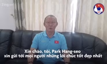 HLV Park chúc Tết người hâm mộ Việt Nam