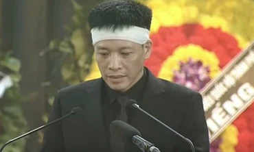 Đại diện gia đình nói lời cảm tạ trong lễ truy điệu Tổng Bí thư Nguyễn Phú Trọng