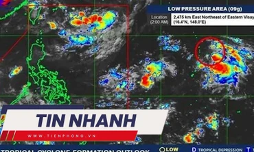 TIN NHANH: Áp thấp gần Philippines khả năng cao mạnh lên trong 24 giờ tới