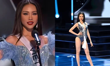 Hoa hậu Bùi Quỳnh Hoa đẹp sắc sảo tại Bán kết Miss Universe 2023