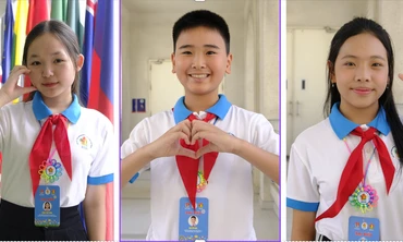 Đại biểu thiếu nhi mang niềm vinh dự, tự hào đến Đại hội Cháu ngoan Bác Hồ