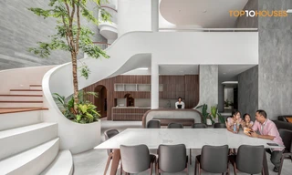 'Đường cong mềm mại' trong thiết kế tổ ấm đa thế hệ ở Bảo Lộc