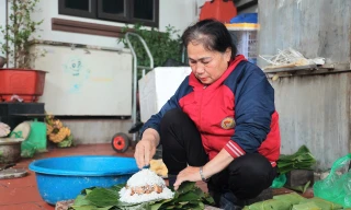 Làng bánh chưng Tranh Khúc tất bật vụ Tết