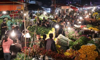 Hà Nội: Chợ hoa Quảng An 'không ngủ' dịp Tết 