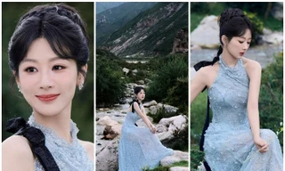 Dương Tử dịu dàng, đẹp tựa như nước trong chiếc váy dài màu xanh