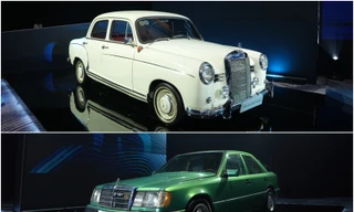 Bộ đôi xe Mercedes cổ trưng bày tại Hà Nội