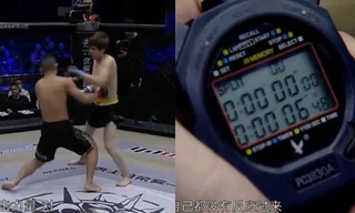 Bahadore hạ gục đối thủ chỉ sau 6 giây.