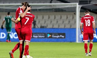 Sự thất vọng của các cầu thủ Lebanon sau trận đấu với Triều Tiên