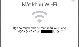 Hướng dẫn chia sẻ mật khẩu Wi-Fi trên iPhone