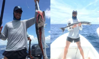 Thủ quân tuyển Tây Ban Nha bịt mặt như Ninja săn cá trên biển 