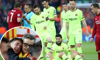 CĐV Barca bật khóc khi chứng kiến đội nhà nhận thất bại quá cay đắng.