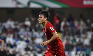 Quang Hải ăn mừng bàn mở tỷ số.