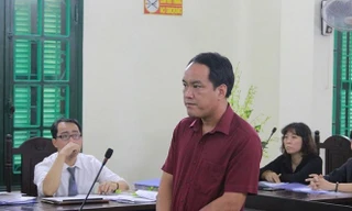 Bị cáo Lê Hoàng Lê tại tòa.