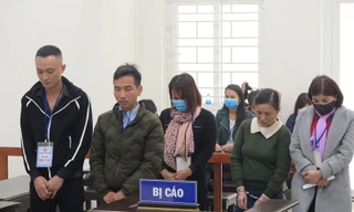 Các bị cáo tại tòa.