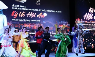 Hoạt cảnh tái hiện sự náo nhiệt của đời sống Hội An xưa 