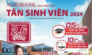 Agribank dành 2,6 tỷ đồng tặng Tân sinh viên 2024 
