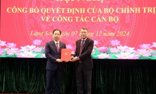 Công bố quyết định của Bộ Chính trị chuẩn y Bí thư Tỉnh ủy Lạng Sơn 