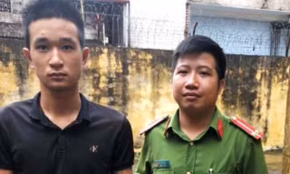 Một trong các đối tượng bị công an bắt giữ