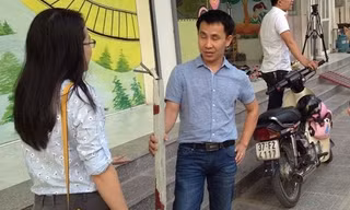 Thanh sắt mà anh Tuấn cầm nặng khoảng 10kg rơi từ tầng cao xuống xe ô tô. Ảnh: Nhóm Cư dân HH