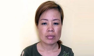 Nguyễn Thị Phương tại cơ quan công an. Ảnh: Công an cung cấp