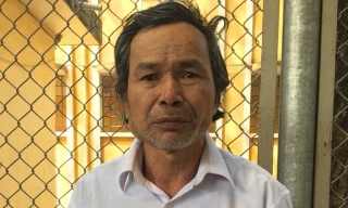 Đối tượng Dương Minh Sơn tại cơ quan công an