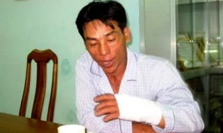 Đặng Văn Tuấn tại cơ quan điều tra. Ảnh: Phương Nguyễn