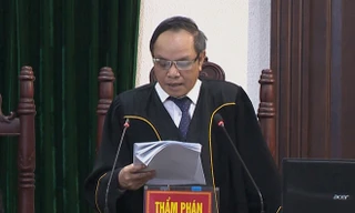 Thẩm phán Trương Việt Toàn tại phiên xử sáng 22/1.