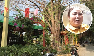 Bà Nguyễn Thị Tám và hiện trường nơi xảy ra vụ việc