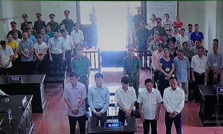 Các bị cáo trong phiên tòa