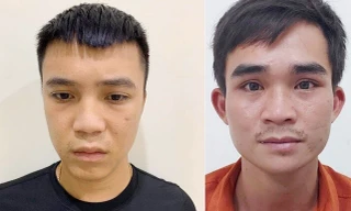 Trần Hà (trái) và Nguyễn Phước Hơn bị bắt giữ sau khi trốn trại