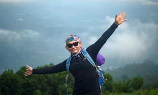 Phượt thủ Thi An Kiện trong một chuyến đi. Ảnh: FBNV