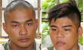 Các nghi phạm tại cơ quan công an