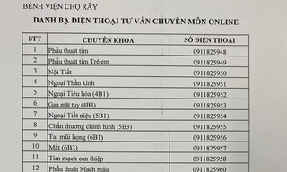 30 số điện thoại bác sĩ Bệnh viện Chợ Rẫy tư vấn sức khỏe miễn phí