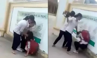 Hai nữ sinh lớp 8 bị bạn học đánh hội đồng, quay clip
