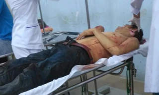 Hải đang được cấp cứu tại Bệnh viện đa khoa Tiền Giang