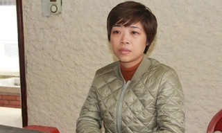 Võ Thị Hằng tại cơ quan công an