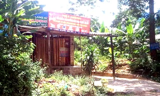 Ngôi nhà của gia đình đối tượng Nguyễn Văn Hùng nơi xảy ra sự việc