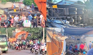 2 người chết, 6 nạn nhân bị thương nặng khi xe tải tuột dốc lao vào quán ăn