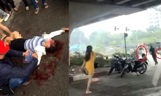 Nạn nhân gục xuống đường khi bị truy sát