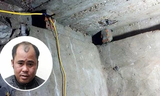 Đối tượng Nguyễn Hữu Dân và căn hầm trong nhà để cất giấu ma túy. Ảnh công an cung cấp