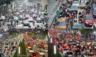 Đường phố Hà Nội tắc không lối thoát cả ngày lẫn đêm khi Tết cận kề 